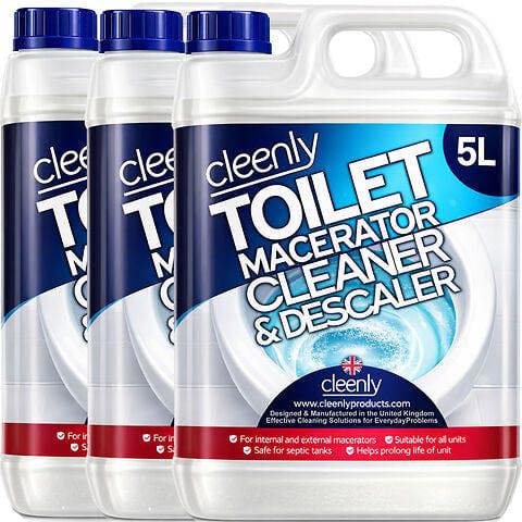 Cleenly Toilet Macerator Cleaner & Descaler - 15 litres Super Concentrated, Long-Lasting Formula Safe for All Saniflo Pump Unit