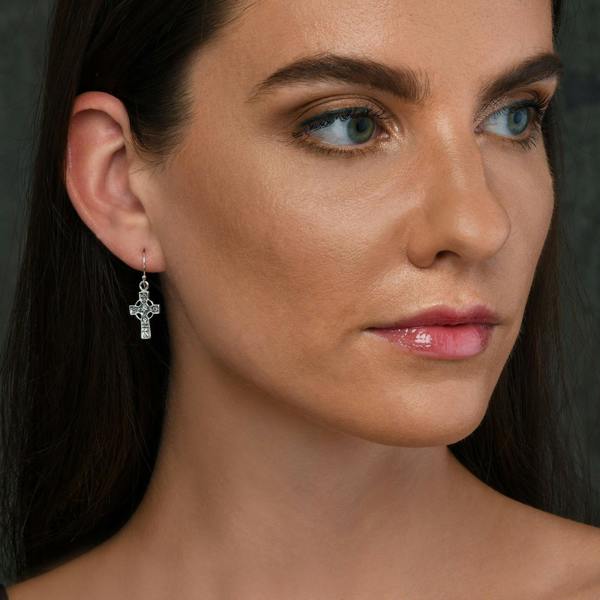 namana 925 Sterling Silver Gothic Cross Earrings For Women