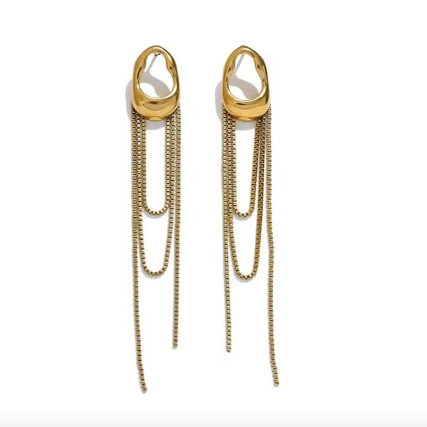 Luxe Tones Sofi Luxe 18ct Gold Plated Drape Earrings