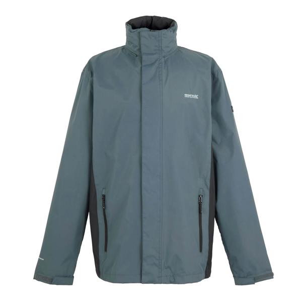 Regatta Great Outdoors Mens Outdoor Classic Matt Hooded Waterproof Jacket - Stormy Weather/Ash - 
