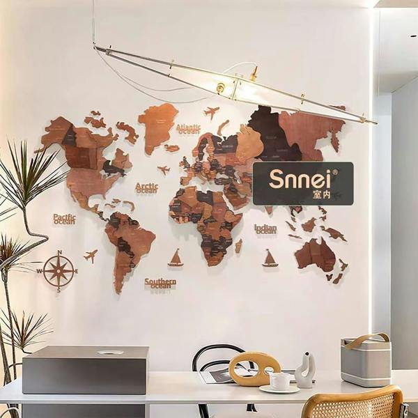 HYGRAD BUILT TO SURVIVE 3D Wooden World Map Wall Art – Vintage Rustic, 4 Sizes | HYGRAD®