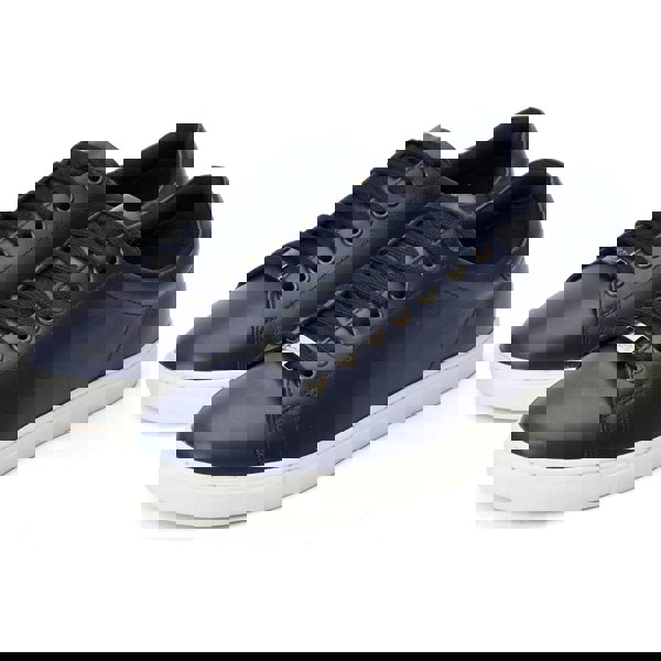 Base London Tucker Leather Men's Navy Trainers