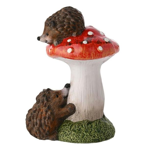 Country Living 2 Hedgehogs On A Toadstool