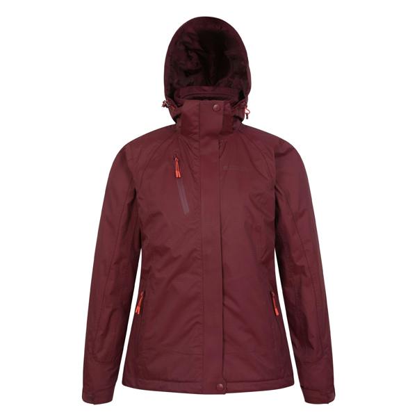 Mountain Warehouse Womens/Ladies Bracken Extreme 3 in 1 Waterproof Jacket - Burgundy - 