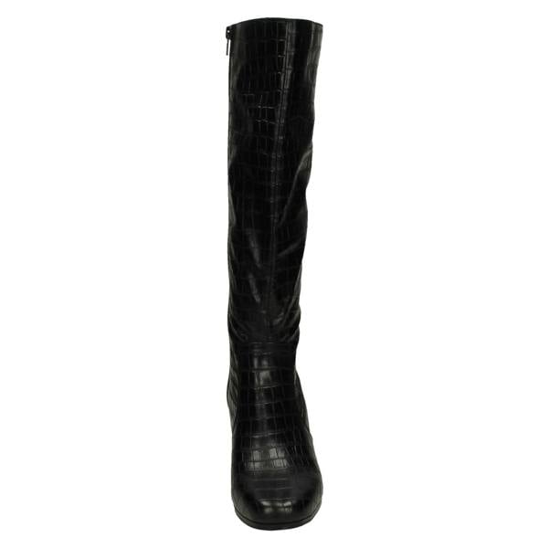 Spot On Ladies Spot On Extra Wide Fitting Knee High Boots F51131