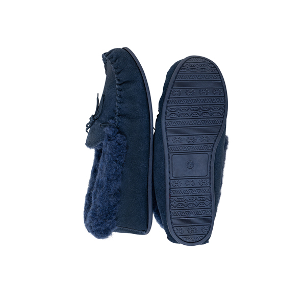 Nordvek Womens Sheepskin Suede Moccasin Slippers