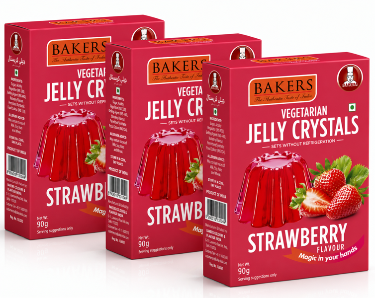 Bakers Starwberry Jelly Crystals Instant Premix Dessert - 100g