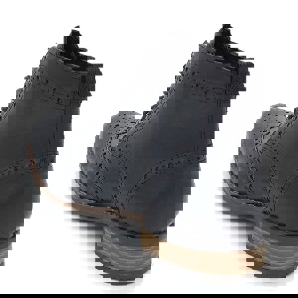 HX London Kingston Brogue Lace Up Leather Boots