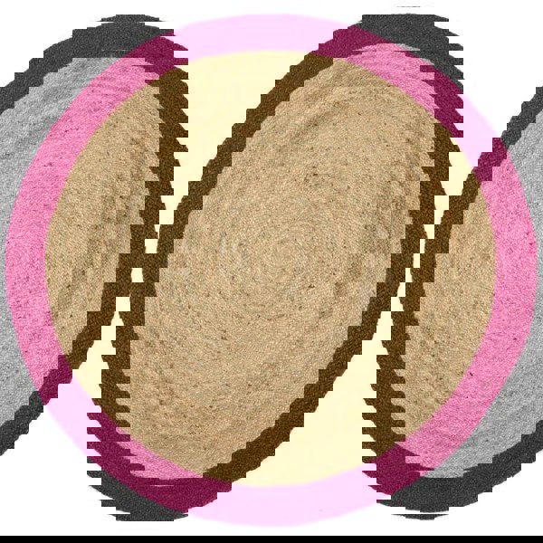 Bordered Raspberry Jute Rug | Natural Home Decor | The Rugs