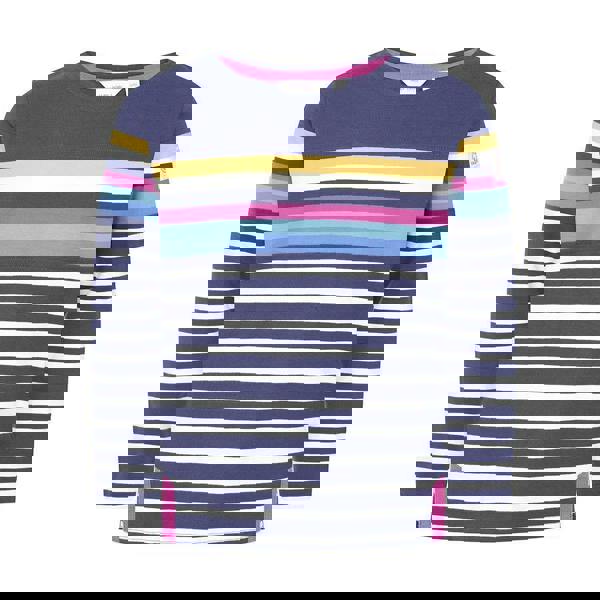 Lazy Jacks Girls Striped Breton Top - Prism Dusty Blue