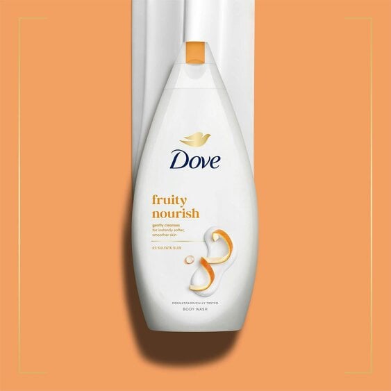 Dove Fruity Nourish Body Wash 12 Pack, 0% Sulfate SLES Shower Gel, 450ml