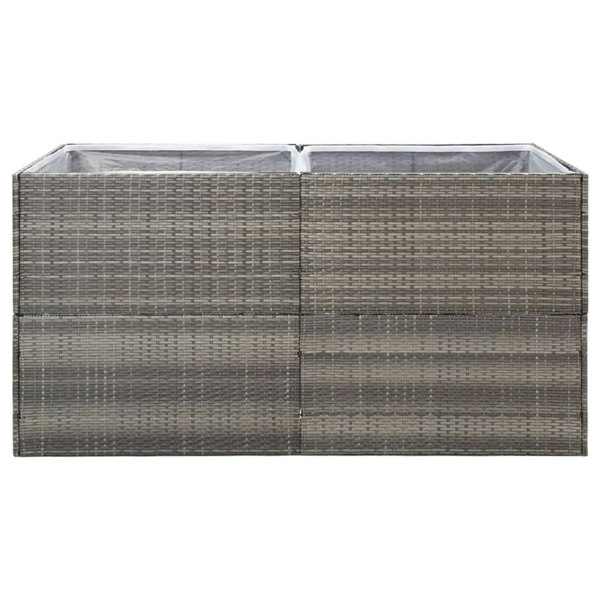 Berkfield Garden Planter Grey 157x80x80 cm Poly Rattan
