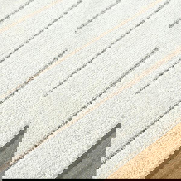 Livabliss Our Pnw Home Cascade-Modern Ivory Taupe Graphic High Pile Rug