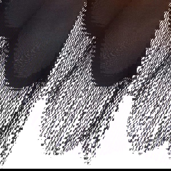 Victorian Designed Empire Lampshade in Black Faux Silk with Gold Trims Image 5