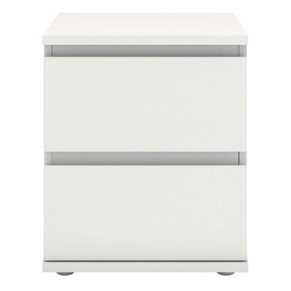 Wyld Haus Copenhagen White Wooden Bedside Table 2 Drawers