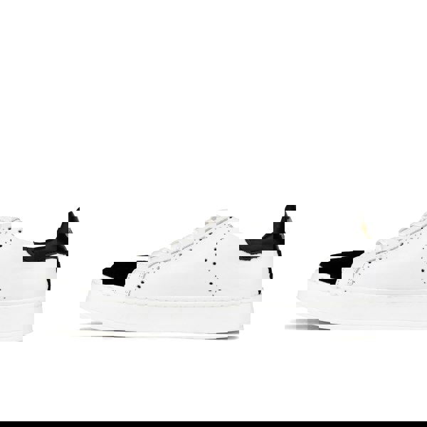 Embassy London Serena - Black & White - Women’s Leather Trainer with Brogue Details