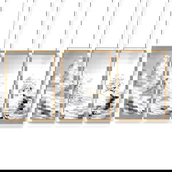 Modern Living Room Wall Decor | Set of 3 Asian Inspired Wall art Prints