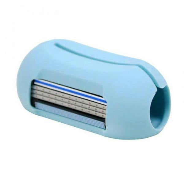 Aquarius 2 in 1 Finger Shaver Mini Razor Blue Travel Portable Safety Cover Compact