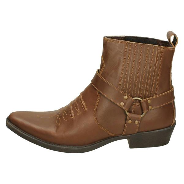 Maverick Mens Maverick Leather Ankle Cowboy Boots A3003