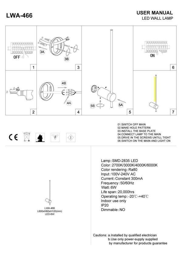 Silver interior LED wall sconce installation uide
