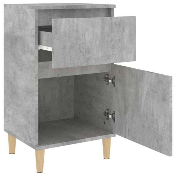 Berkfield Bedside Cabinet Concrete Grey 40x35x70 cm