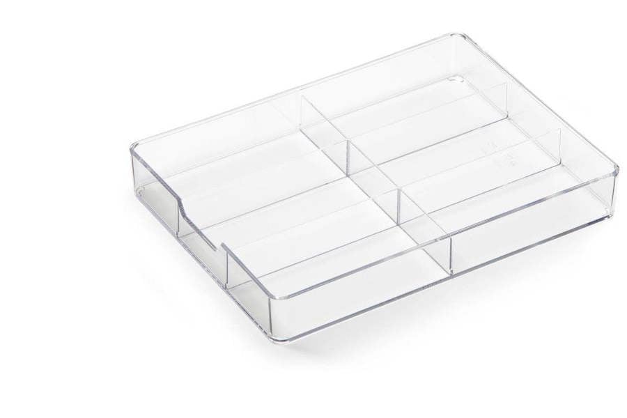Durable Acrylic Food-Safe Plastic Draw Organiser Storage Divider | Crystal Clear