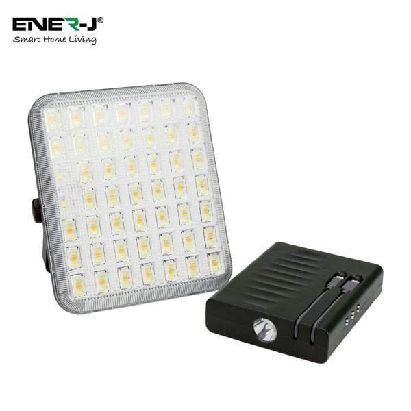 ENER-J 100W Split Floodlight with removable Power bank, 5400 mAh