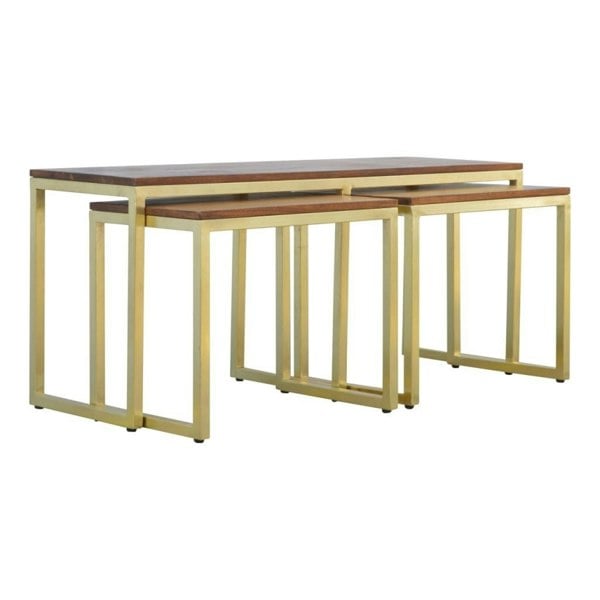 Artisan Furniture Chunky Gold Table Set of 3