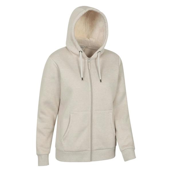 Mountain Warehouse Womens/Ladies Dalton Sherpa Lined Full Zip Hoodie - Light Beige - 