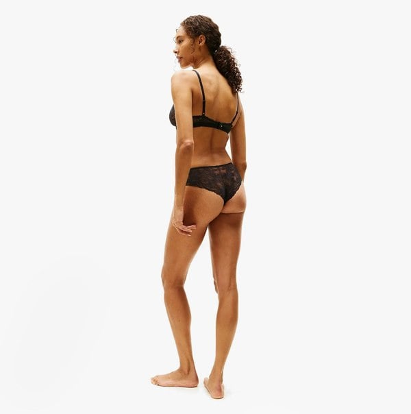 Tommy Hilfiger FLORAL LACE Womens Triangle Bra Black