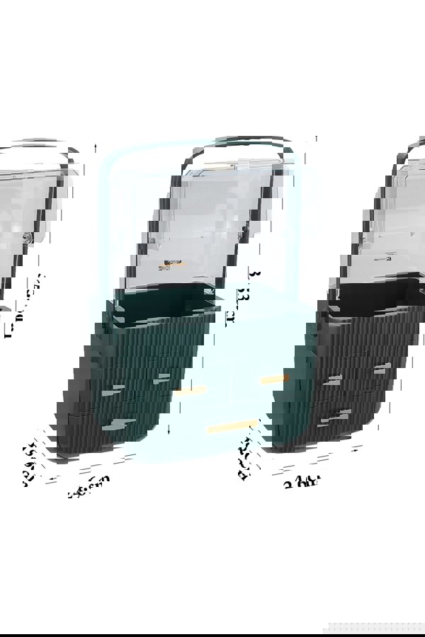 Living and Home Dustproof  Lagre Cosmetics Organizer With 3 Drawers