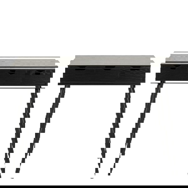 Furniture To Go Neptun 3 Drawer Office Desk in Black