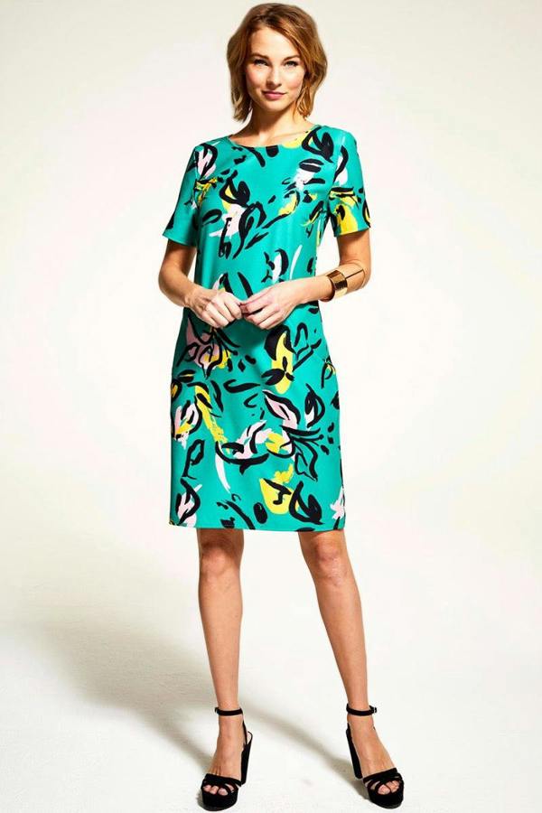 HotSquash Riviera Short-Sleeved Print Shift Dress