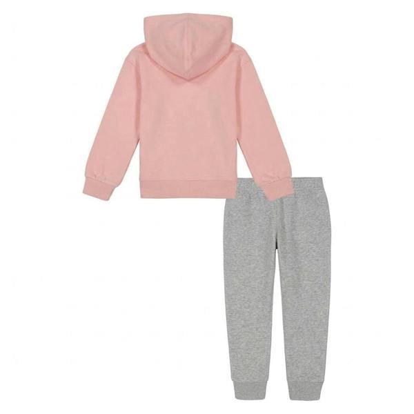 Under Armour Girls Chest Logo Hoodie And Joggers Set Set - Pink/Grey - 