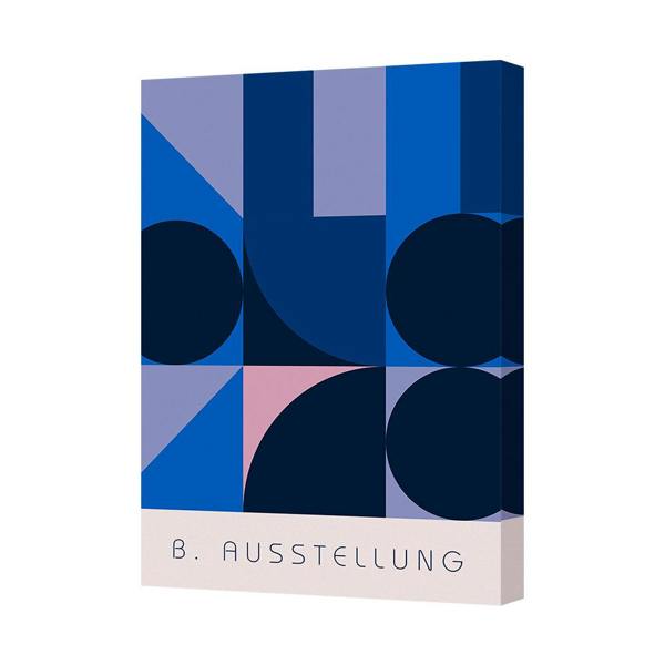 Benjamin Tate Design Abstract Geometric Blue Canvas Wall Art Print For Modern Living Room