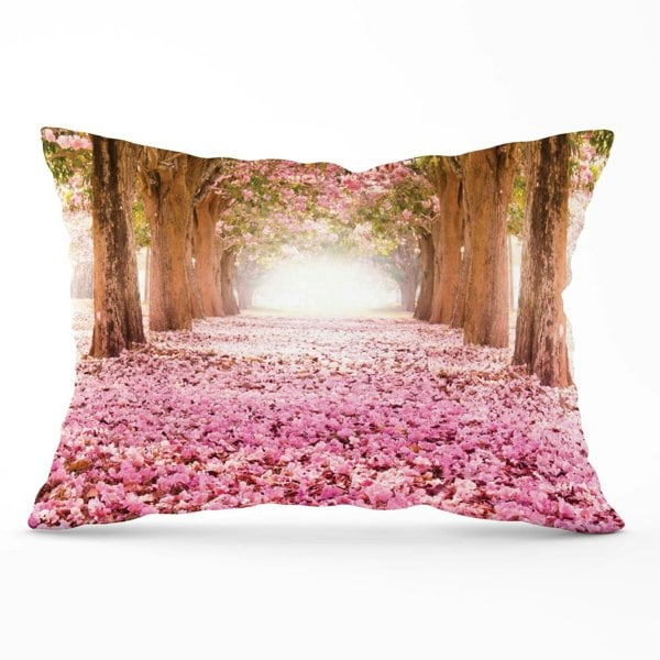 Warren Reed Pink Flower Tree Tunnel Cushions