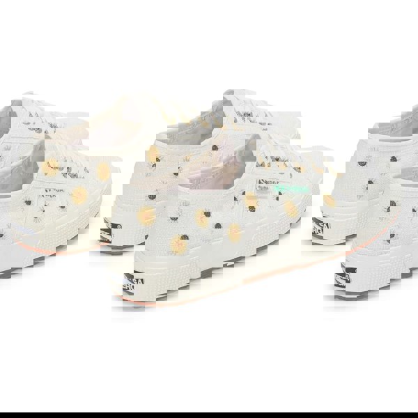 Superga Embroidery Linen Sunflower Linen Women's White Trainers