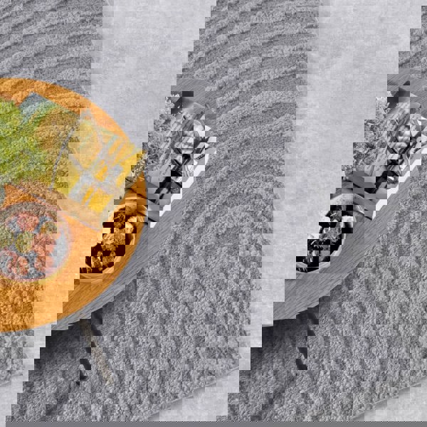 High Pile Grey Rug Pigment – Geometric Design