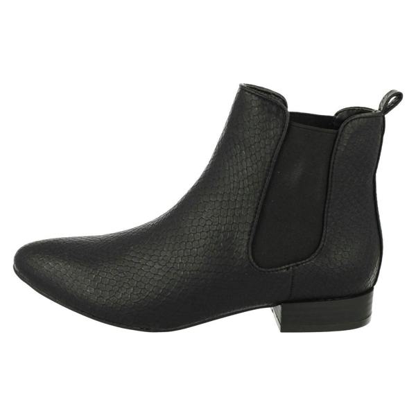 Spot On Ladies Spot On Slip On Ankle Boots