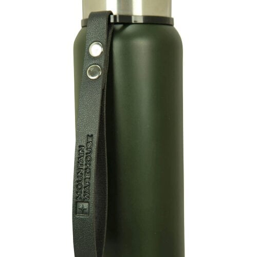 Mountain Warehouse Matte Double Wall Flask - Khaki Green - One Size - Khaki Green - 100% Mixed