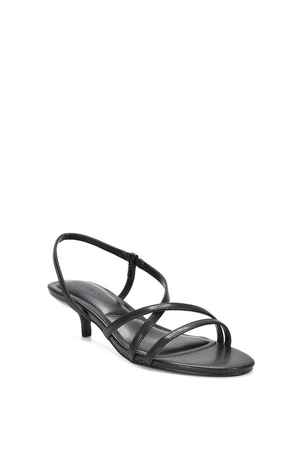 XY LONDON Slip On Strappy Slingback Kitten Heeled Sandals