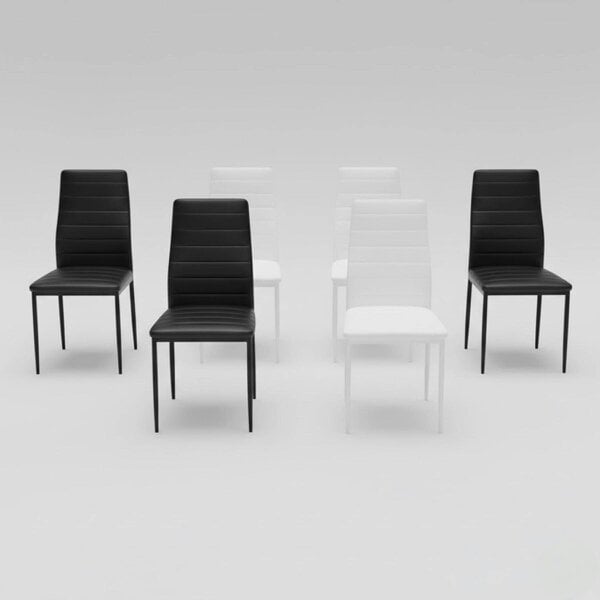 Kosy Koala Modern Dining Table Set With 6 Mix Faux Leather Chairs Dining Room Furniture