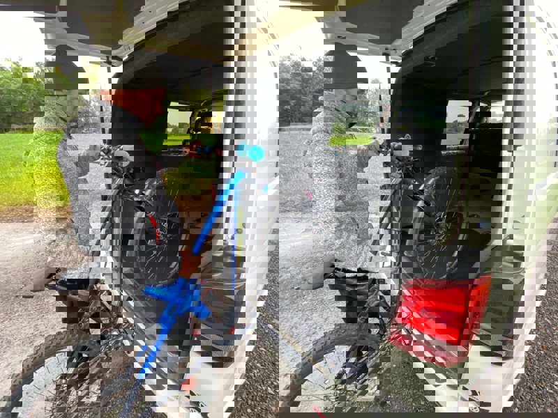 SWB T5, T6 Kombi Boot Carpet by OLPRO pictured in use.