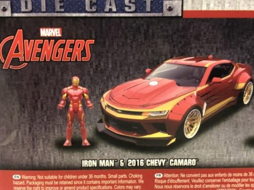 Jada Iron Man 2016 Chevrolet Camaro with Figure Red Gold 1:24 99724 253225003