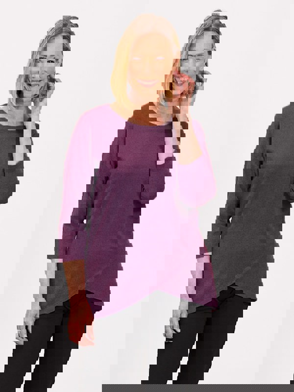 PennyPlain Cross Over Hem Tunic - Amethyst