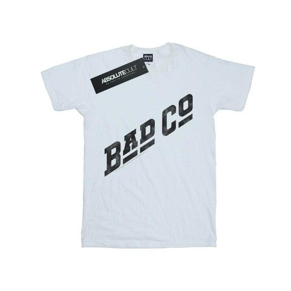 Bad Company Mens Distressed Logo T-Shirt - White