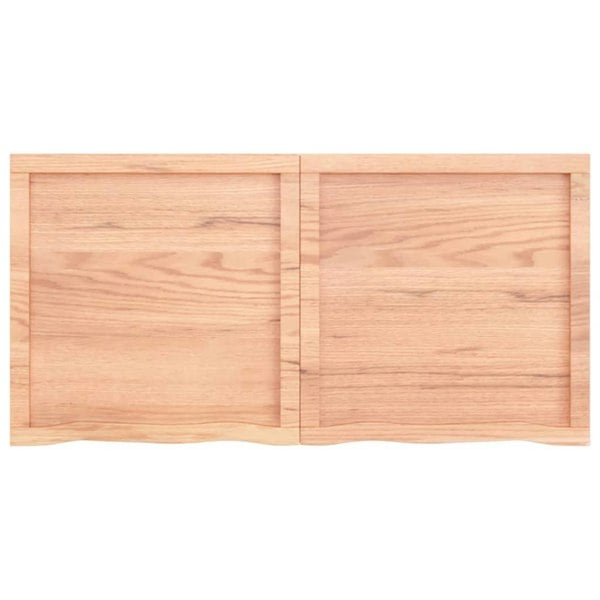 Berkfield Bathroom Countertop Light Brown 120x60x4 cm Treated Solid Wood
