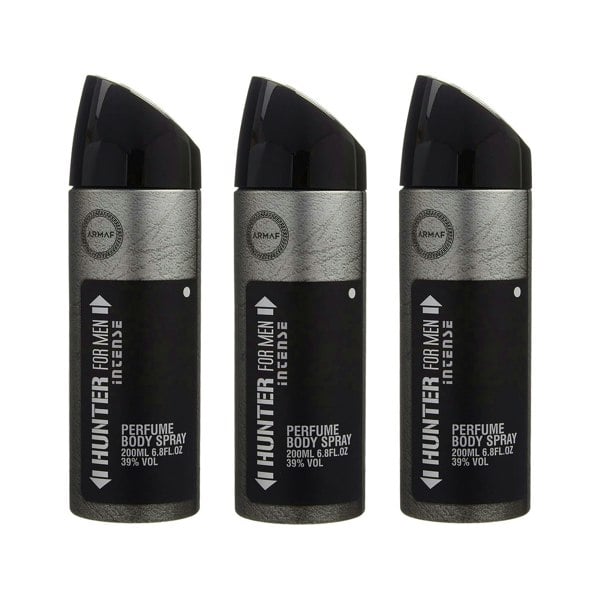 ARMAF Hunter Intense For Men Body Spray 200ml, Pack of 3