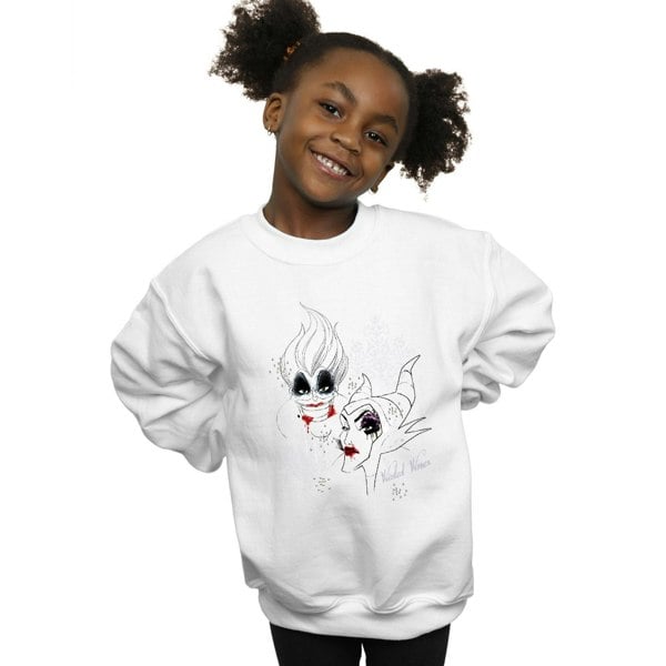 Disney Girls Villains Wicked Women Sweatshirt - White