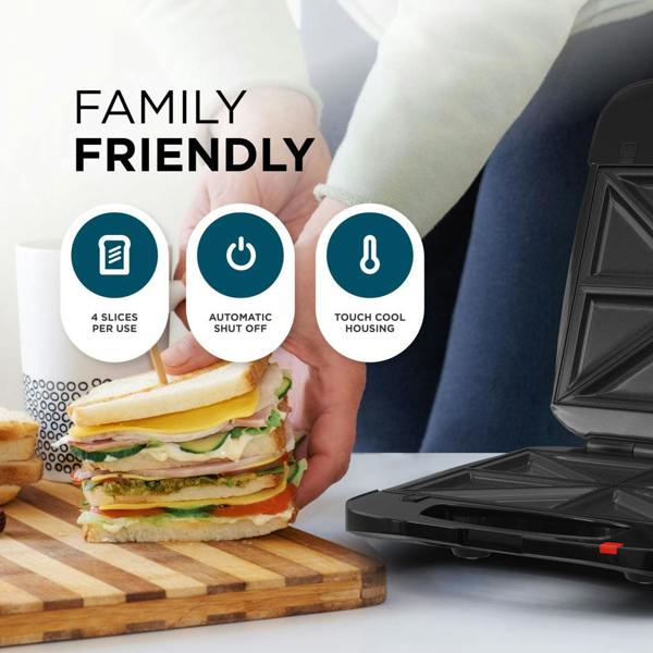 DMD Collective 3-in-1 Toastie Maker with Removable Plates & Grill